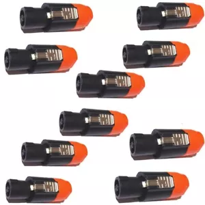 10PCS NL4FC 4 Pin Spina Maschio Cavo Audio Connettore Altoparlante Adattatore Speakon - Foto 1 di 10