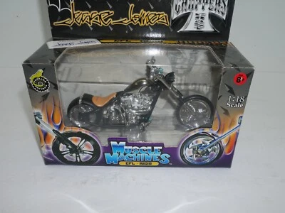NIB Muscle Machines Black 1:18 Sca CFL-Rigid Jesse James West Coast Chopper - Image 1 of 4