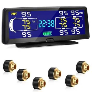 Hieha Rv Tire Pressure Monitoring System, 7.84” Solar TPMS for Rv Travel Trailer - Picture 1 of 3