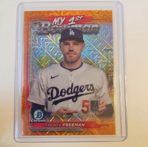 2024 Bowman Chrome - My 1st Bowman Orange Mojo Refr #M1B-5 Freddie Freeman /25 - Picture 1 of 2