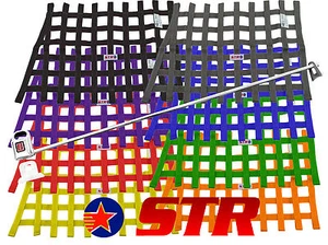 STR Window Net Fit Kit Saloon Heavy Duty Trapezoidal SFI 27.1 Stock Car Banger - Picture 1 of 14