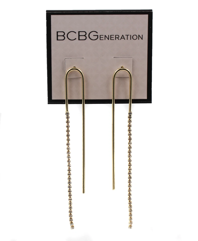 Pendientes de cadena de diamantes de imitación y barra BCBGeneration de moda Foto 1 de 1