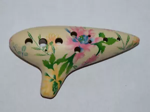 Ocarina Plastic Floral Pattern 12 Hole Ocarina Wind Instrument - Picture 1 of 6