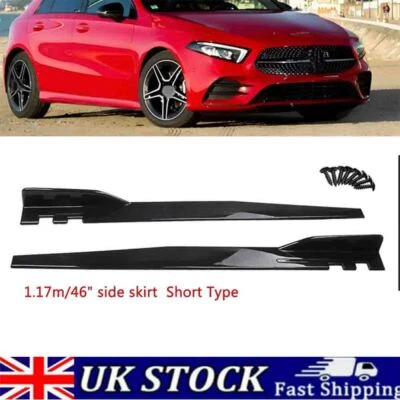 46'' For BENZ A-CLASS  A180 A220 Car Side Skirts Extension Rocker Panel Splitter - Image 1 of 4