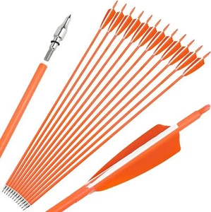 30" Carbon Arrows Archery 4" Turkey Feather SP600 Arrowhead Bow Shooting Hunting - Picture 1 of 21
