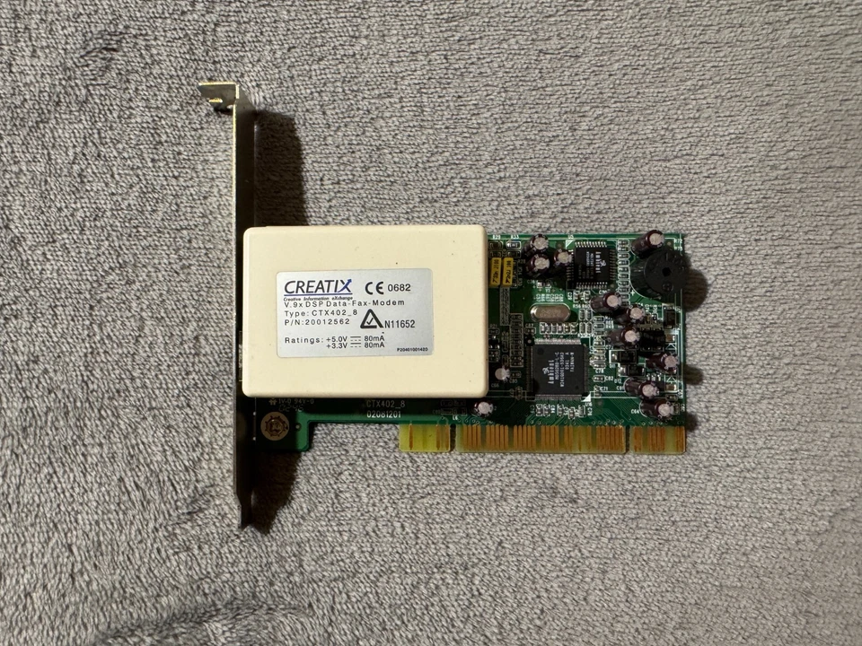 V.9x DSP Data-Fax-Modem PCI-Karte für PC – Gebraucht, voll funktionsfähig - Bild 1 von 2