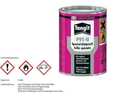 Tangit PVC-U Kleber Dose 500g Kunststoffrohr Kunststoffkleber HT KG PVC Rohr - Bild 1 von 4