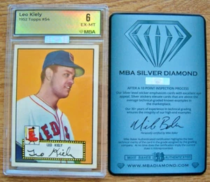 1952 Topps MBA 6 EX-MT #54 Leo Kiely Black Back RC Boston Red Sox Silver Diamond - Bild 1 von 3
