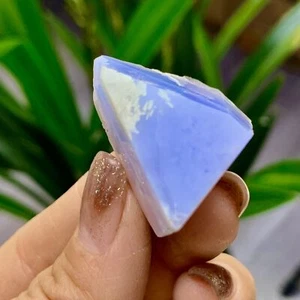 22G Natural blue chalcedony rough chunkgemstone Lace stripe Agate specimen - Picture 1 of 18