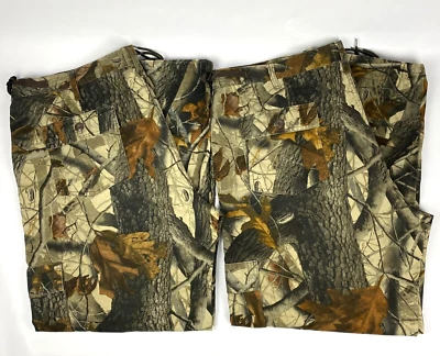 2 Pairs Walls Hunting Pants Men’s Realtree Hardwoods Camouflage Size 46 x 33 - Image 1 of 4