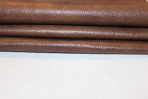 TIGER EYES Brown Cowhide Discount Leather Hides ZE 42 - Picture 1 of 8