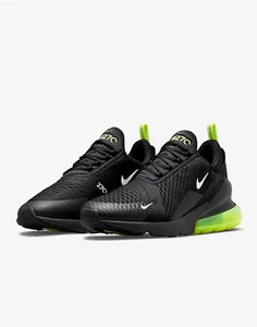 Scarpe da ginnastica bambino Nike Air Max 270 GS FN3874 001 nero/verde taglia UK 5,5 EU 38,5 - Foto 1 di 6