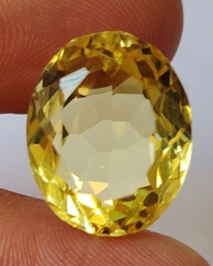 AAA+ 20.80 Ct. Yellow Ceylon Sapphire Oval Cut Stunning Loose Gemstone Gift - Picture 1 of 6