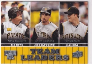 Upper Deck MLB 2009 448 Nate McLouth Adam LaRoche Pat Maholm Team Leaders - Bild 1 von 2