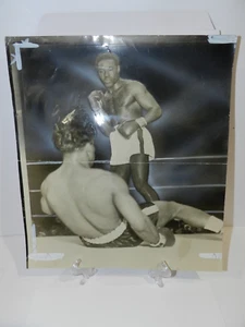 Ezzard Charles vs Satterfield Vintage Boxing Press Photo 11X12 0riginal Type 2 - Picture 1 of 4