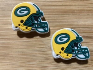 Casco de fútbol americano NFL Green Bay Packers para zapatos de cocodrilo dijes Jibbitz - 2 piezas - Imagen 1 de 1