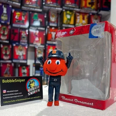 Bobblehead Otto the Orange Syracuse Orange "Christmas Ornament" NCAA Foto 1 de 4