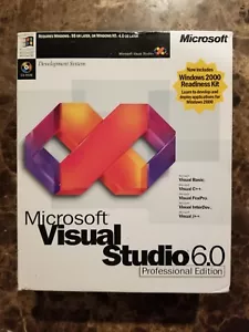 Microsoft Visual Studio 6.0 6 Professional 659-00390 RETAIL Box - Picture 1 of 10