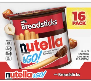 Nutella & Go Hazelnut Spread with Breadsticks 28.80 oz. / 16 PACK - 1.8 oz Each - Picture 1 of 3