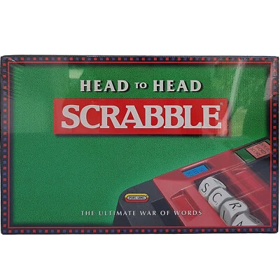 Scrabble Head To Head Board Game War Of Words Letters Spears Mattel 1997 Vintage - Image 1 of 4