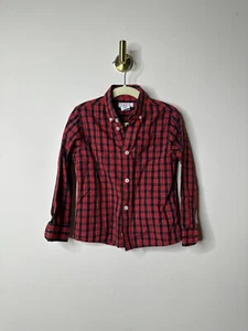Izod Red Plaid Button Up Shirt Boys Size 4 - Picture 1 of 3