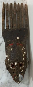 MASCARILLA CON CUERNOS DE MADERA TALLADA PUEBLO BAMBARA AFRICANO TRIBAL DE COLECCIÓN - DE MALI - Imagen 1 de 7