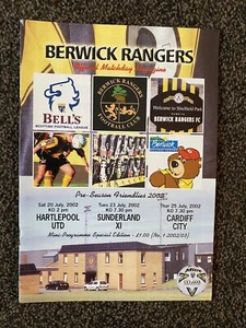 2002-03 Berwick Rangers v Sunderland XI Hartlepool Utd Cardiff City FR - Picture 1 of 1