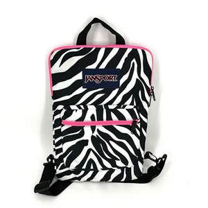 Zaino portatile imbottito Jansport Super Break studente zebra viaggio universitario - Foto 1 di 4