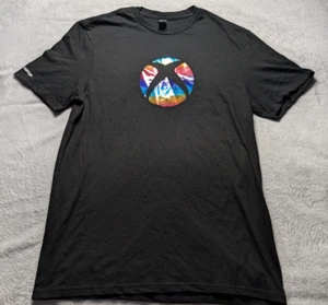 Team Xbox LGBTQIA T-Shirt Medium Black Sparkly Glitter Gloss Logo Pride Rare - Picture 1 of 4