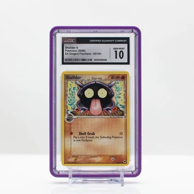 Pokemon Shellder #63 EX Dragon Frontiers 2006 - CGC 10 Gem Mint - Image 1 of 4
