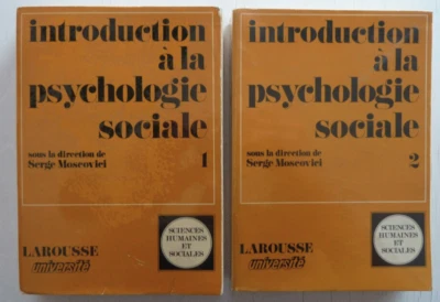 Introduction à la Psychologie sociale, T.1 et T.2. Serge Moscovici, 1972 - Photo 1/4