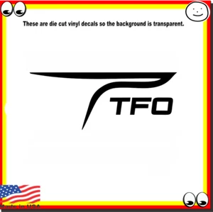 TFO Vinyl Cut Sticker Decal Fly Fishing Temple Fork Outfitters - Picture 1 of 2