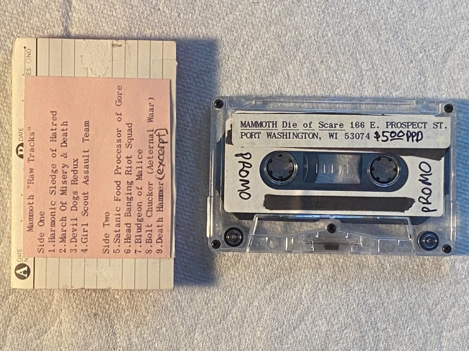 Mammoth - Die Of Scare US private PROMO cassette symphonic metal 1994 TESTED Foto 1 de 1