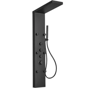 BWE Shower Tower 52"X10"X8.66" 6-Jet Panel System W/ Head + Hand-Shower Black - Picture 1 of 6