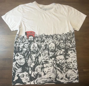SHAUN OF THE DEAD Limited MONDO All Over Print RARE Zombie Horror SHIRT SIZE M - Picture 1 of 7