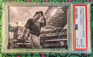 CORBIN CARROLL 💎 PSA 10 GEM MINT 💎 2023 Topps B&W #2 RC 🔥 Rookie of the Year! - Picture 1 of 2