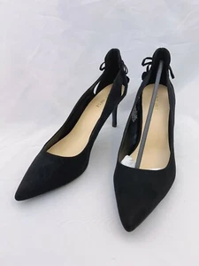 NEW Women's Nine West Melodeeo Suede BLACK High heel Authentic Shoes 25025694 - Picture 1 of 4