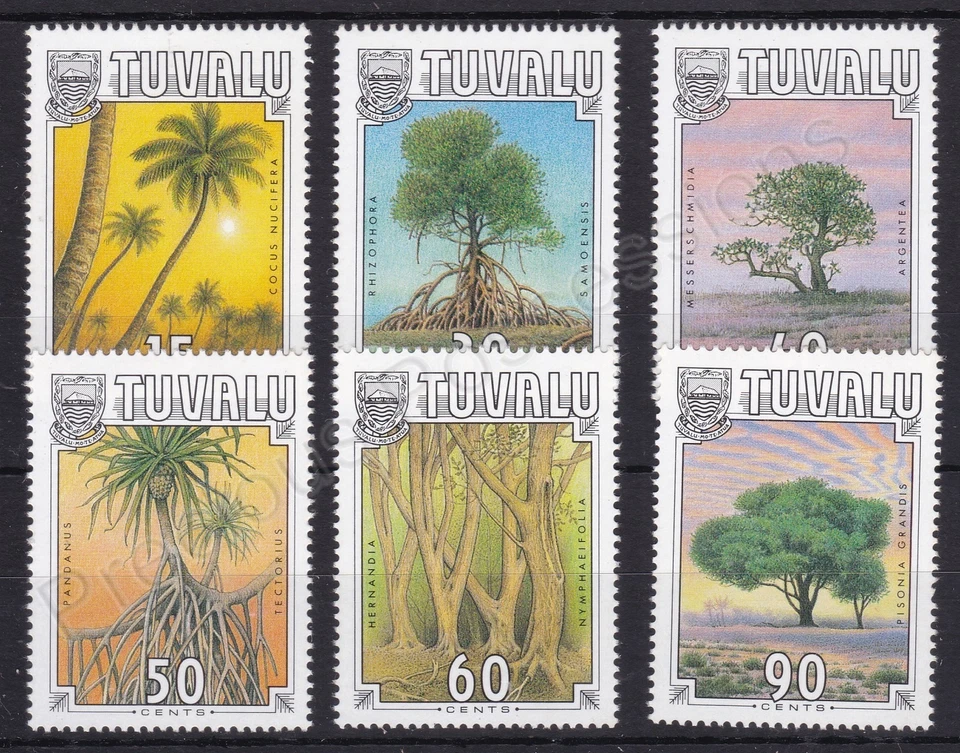 TUVALU MNH STAMP SET 1990 TROPICAL TREES SG 568-573 - Image 1 of 1