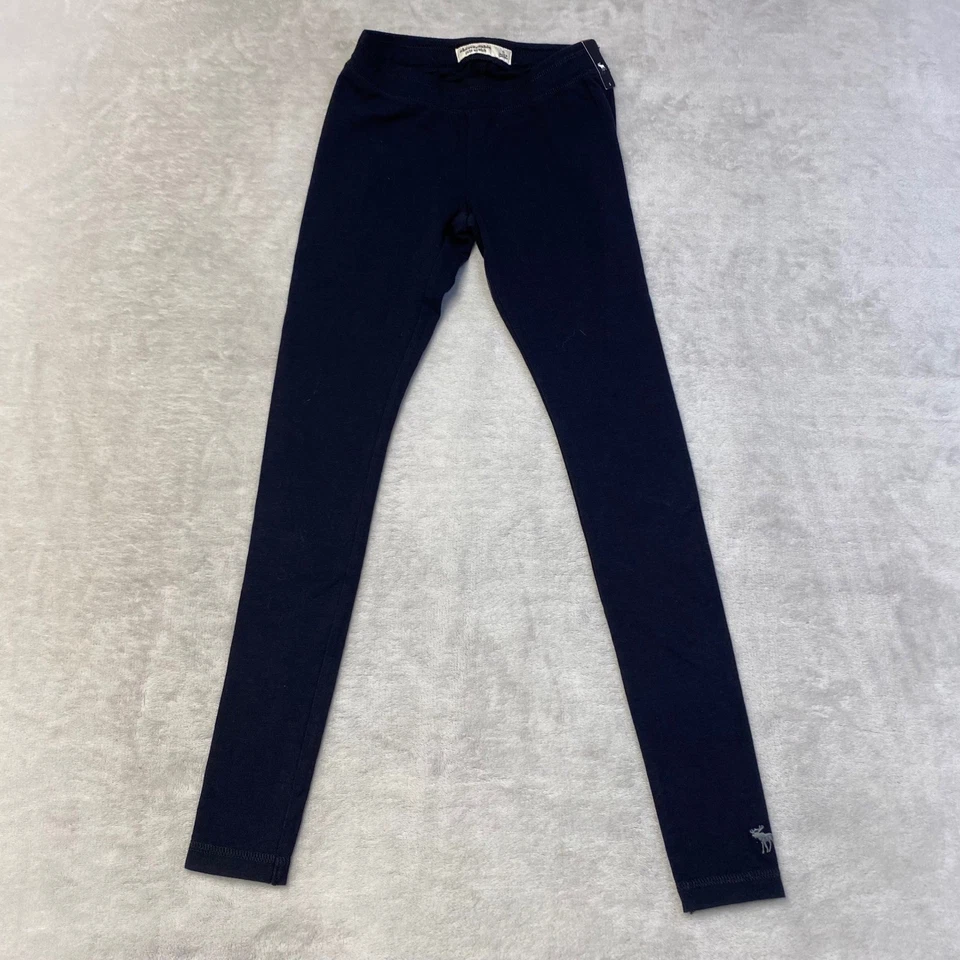 Leggings Abercrombie Kids azul marinho mistura de algodão tamanho P nova com etiquetas - Imagem 1 de 4