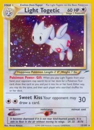Moderately Played, English Pokemon Holo Light Togetic - 15/105 - Holo Rare - Unl - Image 1 of 1