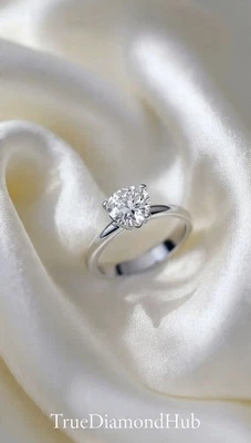 💍 2.50 CtTrillion Cut White Diamond Silver Lab Grown Ring Truediamondhub Style✨ - Image 1 of 4