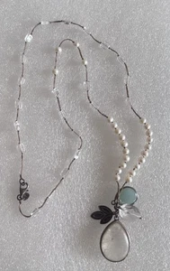 Silpada Sterling Silver 925 Oh-so-Pretty Stone Pendant Necklace #10 - Picture 1 of 17