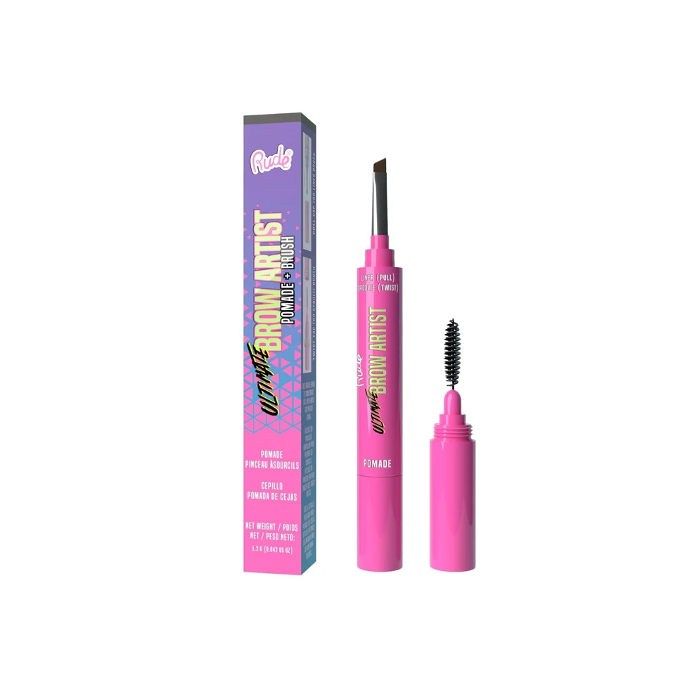 RUDE Ultimate Brow Artist Pomade and Brush - Neutral Brown - Image 1 of 1