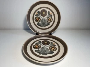 Denby Langley Mayflower X2 Side / Salad Plates 20.5cm 8.1inch Stoneware England - Picture 1 of 12