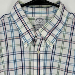 Camicia Brooks Brothers 1818 Regent Fit a quadri con bottoni manica lunga grande - Foto 1 di 9