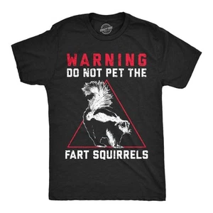 Camisetas divertidas para hombre Advertencia No acaricies al pedo Ardillas Sarcástica Skunk - Imagen 1 de 7