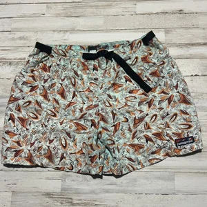 Patagonia Rare Vintage Fitz Roy Wave Belted River Shorts 90s youth XL mens S , M - Picture 1 of 18
