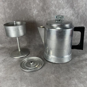 Vintage Comet 7 Cup Aluminum Percolator Coffee Pot Stove Top Camping - Picture 1 of 15