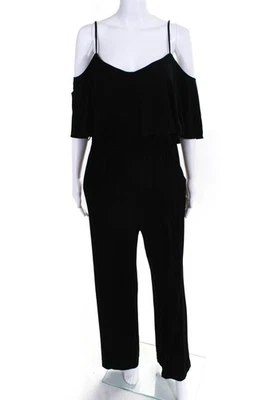 Mono BB Dakota para mujer Claudette con volantes pierna ancha negro talla grande 10595880 Foto 1 de 4