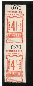 GB Gales FESTINIOG RAILWAY paquete sello 4s *TANYBWLCH* ESTACIÓN como nuevo par MNH VB8 - Imagen 1 de 10